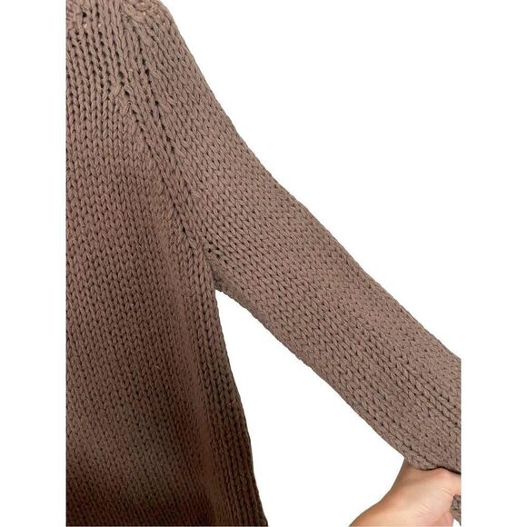 Soft Surroundings Brown Chunky‎ Knit Cable Sweater S - Picture 8 of 10